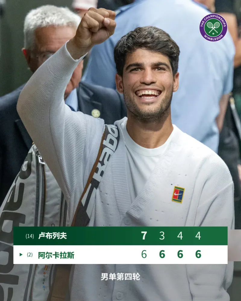 温网鏖战年终总决赛,阿尔卡拉斯统治全场 温网鏖战年终总决赛,阿尔卡拉斯统治全场