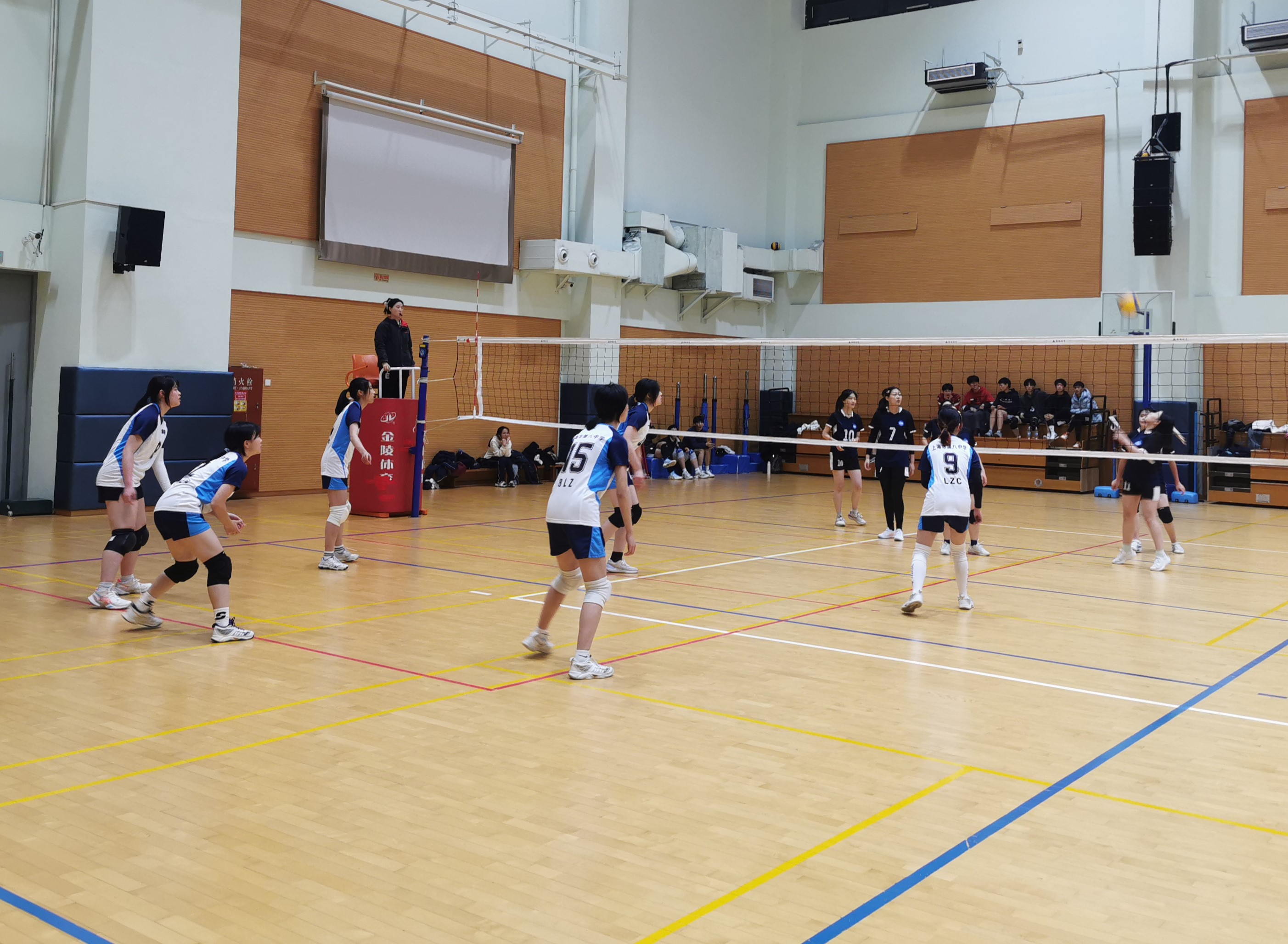 灵活操作：排球比赛选手默契配合